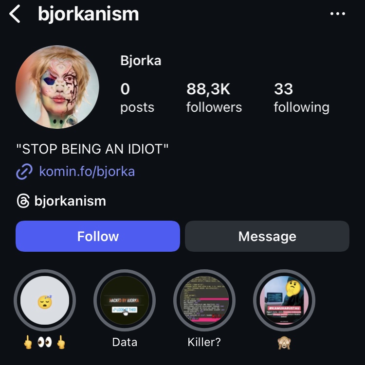 IG Bjorkanism: Dokumen pribadi 